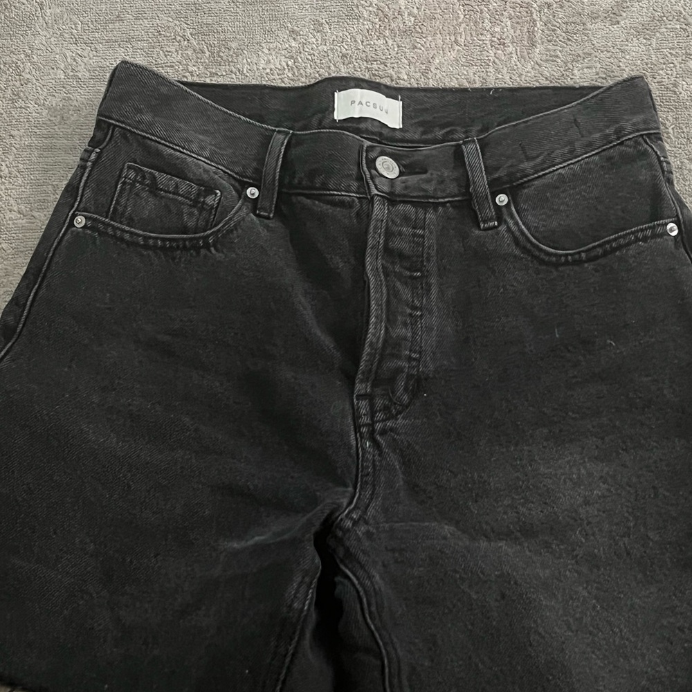 PacSun black denim shorts